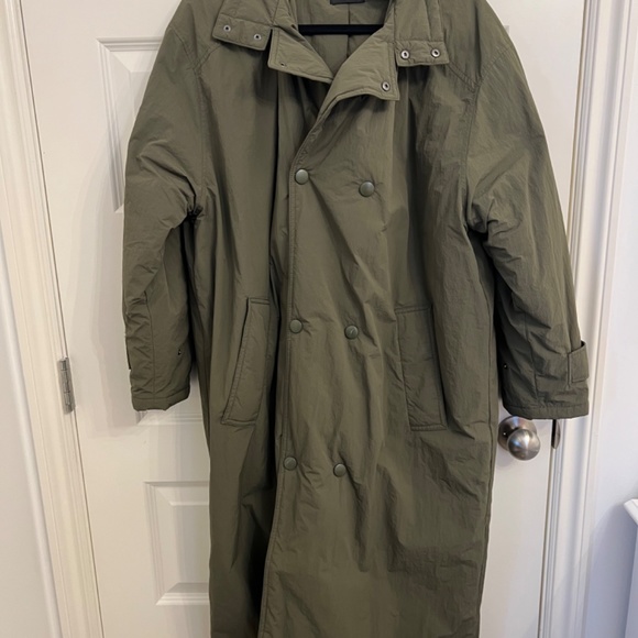Zara Olive Green Trench Coat - Picture 12 of 16